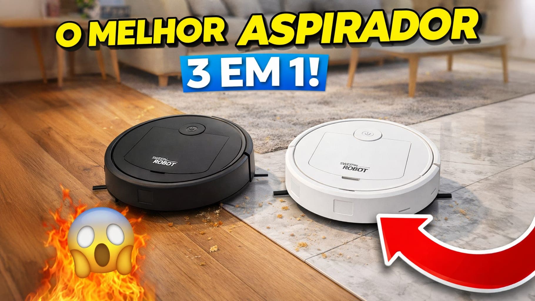 Mini Robô Aspirador Inteligente